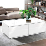 Artiss Coffee Table 4 Drawers White Trevi FURNI-L-COF01-WH-AB