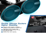 Sit Up Bar Floor, Portable Sit Up Exercise Equipment with 2 Strong Suction Cups and Adjustable Foot V1192-AZ-W-11530