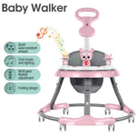 PINK Upgrade Adjustable Baby Walker Stroller Play Activity Music Kids Ride On Toy Car V201-DP240157