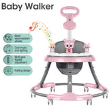 PINK Upgrade Adjustable Baby Walker Stroller Play Activity Music Kids Ride On Toy Car V201-DP240157