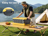 Gardeon Collapsible Outdoor Storage Box 60L Stackable Folding Camping Organizer Yellow OSB-60L-STR-YE