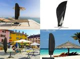 600D Cantilever Parasol Cover Black, Waterproof UV Protection Offset Umbrella Protector for Outdoor V1189-LC-HW-00017