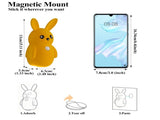 Adorable bunny-shaped motion sensor wall light with magnetic mounting, flicker-free LED, and three V1341-ZY-LBKH5RCF-YELLOW-2PCS