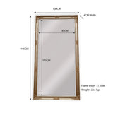 French Provincial Ornate Mirror - ANTIQUE CHAMPAGNE - X Large 100cm x 190cm V292-MIRR-FRN002