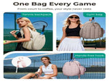 Versatile Tennis Backpack 20L Large Capacity, Separate Shoe Compartment, All-in-One for Commuting & V1385-WQBB-QU-926-007