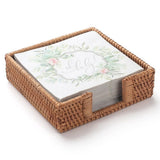 2X Rattan Napkin Holder Square,Wicker Basket for Kitchen,Flat Holders Woven V1366-AZ2-W-14463