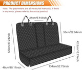 600D Dog Bench Car Seat Cover, Waterproof Non-Slip Pet Backseat Protector for Cars, SUVs and Trucks, V1189-LC-AMZ-00156