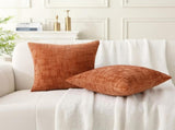 18" x 18" Decorative Throw Pillow with Inserts, Set of 2 Soft Modern Farmhouse Throw Pillows, Square V1258-DP02-C-3208