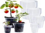 36 Pack 4/5/6/7 Inch Clear Nursery Pots for Plants, Plant Pots with Drainage Holes, Transparent V1258-DP02-C-156