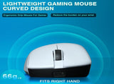 SOLAKAKA SM805 Tri-Mode Lightweight Wireless Gaming Mouse, 24000 DPI with Two Side Buttonswhite V1300-SM805-WHITE