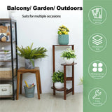 3 Tier bamboo plant stand for garden and living room-Brown V767-ZJJ443-BN-V1