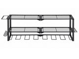Levede Garage Storage Organiser 3 Tier Wall Mounted Power Tool Rack Metal Black WS1021-BK-AU