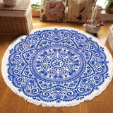 SOGA 2X 120cm Mandala Round Tapestry Indian Area Rug for Living Room Lounge, Anti-slip Doormat, Home CARPETXLS56X2