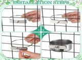 24 Pcs Stainless Steel Parrot Food Bowls Bulk 10 oz Bird Feeding Dish Cups for Cages Bird Bowls with V1259-DP01-F-134