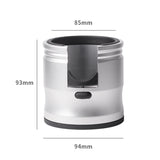 Silver Round Professional Aluminum Espresso Tamping Station - Adjustable Portafilter Holder Stand V888-ELOSUNG23969