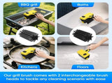 2 in 1 Electric Grill Brush, Cordless Electric Grill for Outdoor Grill, 360&deg Rotating V1258-DP02-C-336