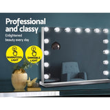 Embellir Makeup Mirror 58x46cm Hollywood Vanity with LED Light Tabletop Wall MM-FRAMELS-5846-GS