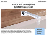 Bath In Wall Swivel Spout in Polished Chrome Finish V63-848061