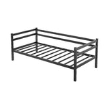 Single Daybed Metal Frame Sofa Premium Black Day Bed Steel Support V63-931491
