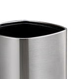 12L Rectangular Trash Can Lidless Living Room Kitchen Office Stainless Steel Dustbin Trash Can V1294-YM0703-3118230032011