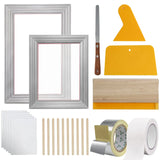 Screen Printing Kit, 2 Pieces Aluminum Silk Screen Printing Frames20.3 x 25.4/25.4 x 35.6cm 110 V767-VVR-SYKJZHCCG21109HX0V0
