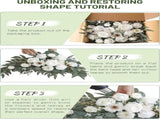 Faux Arch Flower Swag Set of 2 for Wedding Welcome Floral Swag Wedding Reception Ceremony V1258-DP02-WO-552