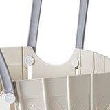 Laundry Basket Multifunction Plastic Foldable Clothes Hamper with Handles for Home Bathroom White V1294-YM0706-3117230214511