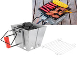 Folding Camp Burning Stove Stainless Steel Portable Camping BBQ Grill with Storage Bag V1294-YM0901-3111200230211