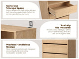 Artiss 2x Chest of 3 Drawers Tallboy Cabinet Pine FURNI-L-CDR-3D3S-WD-ABX2