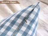 Light Blue Farmhouse Buffalo Plaid Pillow Covers 18x18 Set of 2 Patio Outdoor Decor Neutral V1189-WXFWAL-20260319-01563