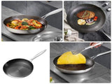 Honeycomb Stainless Steel Nonstick Wok Pan with Ergonomic Handle for Daily Cooking and Stir Fry V1366-AZ2-W-20438