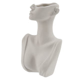 Human Head Face Flower Vases Portrait Vase Decorative Nordic Flower Pot Ornament Ceramics Statue V1192-AZ-W-13788