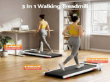 Everfit Treadmill Electric Walking Pad with Incline Under Desk Home Gym White TMILL-400-INC-WH