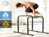 Set of 2 Functional Fitness Dip Stands Station Height Adjustable Dip Bars Portable Parallettes V985-DIPBAR