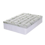 Giselle Bedding 1500GSM Pillowtop Mattress Topper Bamboo Mattress Pad for Back Pain Relief Washable TOPPER-BAM-11-D