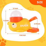 Duck Cat Treat Dispenser, Interactive Slow Feeder Puzzle Toy with Adjustable Openings for Dogs and V1366-AZ2-W-10744
