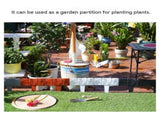 20-pack Red Interlocking Faux Stone Garden Edging Fence - Flexible PVC Flower Bed Border Panel for V888-ELOSUNG56431