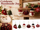 Cozy Christmas Fabric Garland, Christmas Decor, Winter Cedar Red Green Checkered Rustic, Wreath V1369-AZ3-W-13679