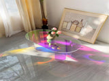 Gorgeous Iridescent Acrylic Side Table Cool Rainbow Coffee Table Home Art Decor V767-JJ-XT1268-G2