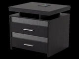 Levede Smart Bedside Table Charging Station Motion Sensor Modern Nightstand NI1075-BK-AU