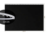 Artiss Room Divider Curtain Ceiling Mounted Track Sets Flexible Black RD-D-254X213-BK