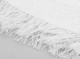 White Picnic Blanket Outdoor Mat, Lightweight Polyester Camping Essential for Beach, Park, Hiking V1369-AZ3-W-18680