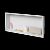 641 x 336 x 101mm Shower Niche Single Shelf Organizer No Tile Needed in White V63-900721