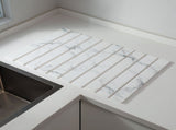 30x40cm Foldable Marble Pattern Kitchen Dish Drainer - Ultra-Absorbent Natural Stone Mat, V888-ELOSUNG42994