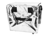 Grocery Bag On Wheels Collapsible Shopping Grocery Bag with Wheels for Laundry Camping Moving Silver V1294-YM0901-3117250215311
