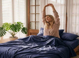 Giselle Single 500TC Cotton 4Pcs Sheet Set with 40cm Extra Deep Pocket for Thick Mattresses Sateen SHEETSETS-TC5-NB-S