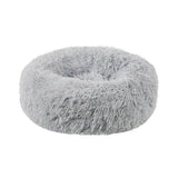 Plush Donut Faux Fur Calming Pet Nest - Grey - M V915-ZP0096-M