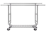 Heavy Duty Clothes Rack, Double Hanging Rod Clothing Garment Rack for Hanging Clothes, Adjustable V952-JYKCYJ4858221BPVDV0