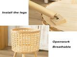 Woven Flower Pot Faux Rattan Planter High Living Room Floor Shelves V1294-YM0626-230201QY03-2
