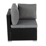 7PC Outdoor Wicker Loveseat Setting with Storage Corner V264-OTF-530S-BLK-OTF-508-BLK